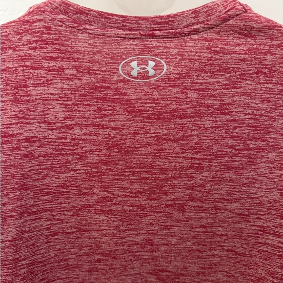 UNDER ARMOUR Red Activewear Heat Gear Short Sleeve Top Women M Medium - Picture 5 of 5